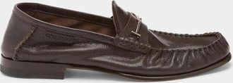 Tom Ford Moc Toe Leather Loafers