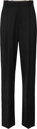 Elisabetta Franchi Cool Wool Broeken - Dames - Straight fit broeken - Zwart - L - Katoen - Broeken