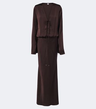 Bananhot Nema satin maxi dress