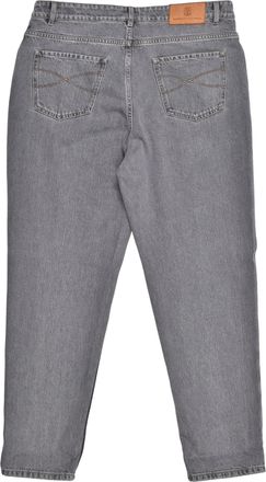 Brunello Cucinelli Light Denim Straight Fit Jeans - Gray