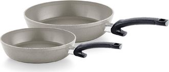 FISSLER Ceratal Comfort Ceramic Non-Stick Frying Pan Set in Warm Grey at Nordstrom, Size Medium