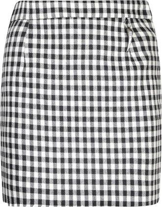 Roberto Cavalli Gingham Mini Skirt - Dames - Korte rokken - Veelkleurig - M - Katoen - Rokken