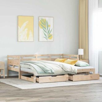 vidaXL Sof&aacute; Cama Nido Con Cajones Sin Colch&oacute;n 90x190 Cm Vidaxl