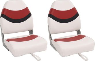 vidaXL Asientos De Barco Plegables Con Respaldo Alto 2 Uds 44x38x55 Cm Vidaxl