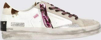 Crime London Sneakers basse SK8 in pelle con stelle e dettagli glitter