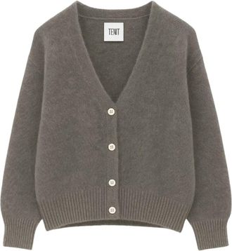 Tiffany & Co. Lilje Mohair Cardigan - Dames - Vesten - Grijs - ONE Size - Truien & Vesten