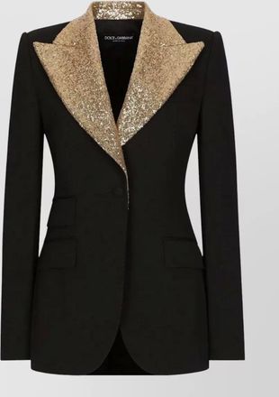 Dolce & Gabbana sequin virgin wool tailored blazer jacket