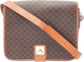 Celine Pre-owned Cross Body Bags, female, Brown, Size: ONE SIZE Pre-owned Vintage Canvas Cross Body Bag