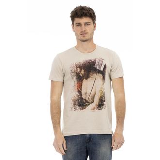 Trussardi T-shirt casual con scollo rotondo - - Tops - Uomo - Beige - S
