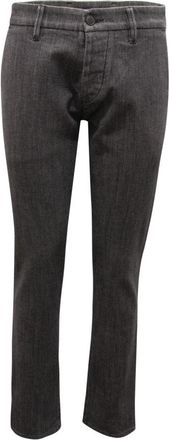 Armani Grijze Jeansbroek 6X6P15 6N03Z - Heren - Chinos - Zwart - XS - Broeken