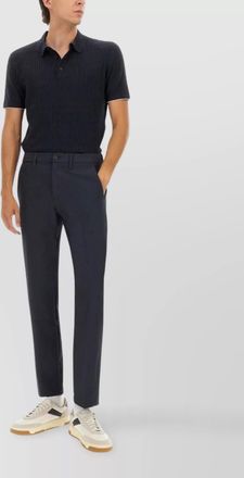 HUGO BOSS polo shirt with ribbed texture and trim