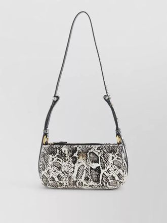 Pinko love shoulder bag snake print strap
