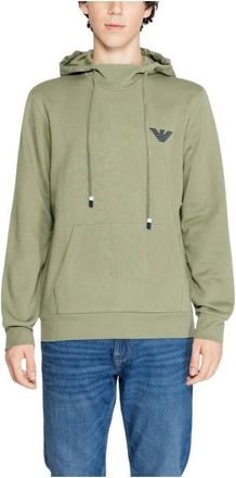 Emporio Armani Heren, Sweatshirts & Hoodies, Groen, Maat: XS Katoen