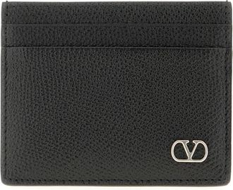 Valentino Garavani VLogo Signature Kaarthouder - Heren - Portefeuilles - Zwart - ONE Size - Leer - Accessoires