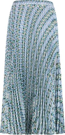 Tory Burch Womens Midi Skirt Printed Blue Polyester