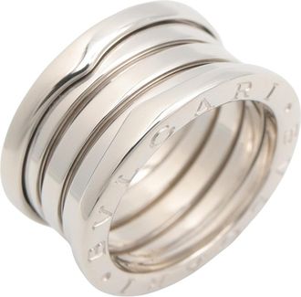 Bulgari Silver White Gold (18K) Band Ring (Pre-Owned)