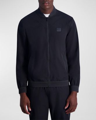 Karl Lagerfeld Mens Track Jacket with Mesh Trim