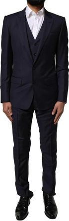 Dolce & Gabbana Heren, Pakken, Zwart, Maat: XS Wol