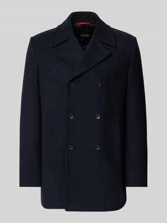 Cinque Regular Fit Mantel aus Woll-Mix mit Doppelknopfleiste in Dunkelblau, Gr&ouml;&szlig;e 48
