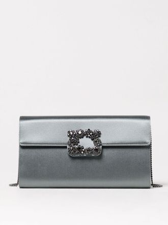 Roger Vivier Clutch Efflorescence Roger Vivier in raso con fibbia gioiello