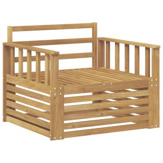 vidaXL Sof&aacute; De Exterior Madera De Acacia S&oacute;lida Blanco Vidaxl
