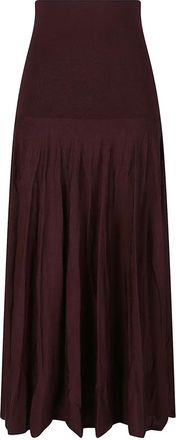 Paco Rabanne Wool Knit Maxi Skirt - female - Rabanne - Maxi Skirts - Brown - XS - Skirts