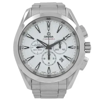 Omega Pre-owned Omega Seamaster Aqua Terra Chronograph White Dial Mens Watch 231.13.44.50.04.001