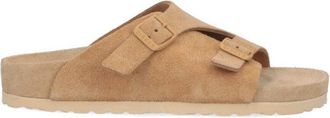 Birkenstock Z&uuml;rich Sandals In Beige Suede