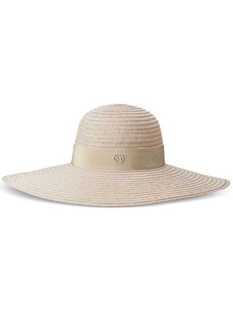 Maison Michel Blanche sun hat - women - Cotton/Straw - S - Neutrals