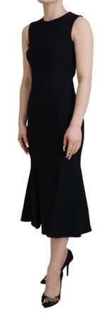 Dolce & Gabbana Womens Black Dress Sheath Flare Viscose