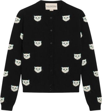Valentino Garavani Cardigans, female, Black, XS, Maglia Cardigan Corto