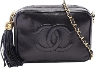 Chanel Pre-owned Coco Mark Lambskin Shoulder Bag - Dames - Vintage Schoudertas - Zwart - ONE Size - Leer - Vintage