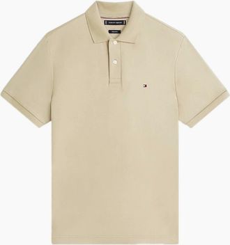 Tommy Hilfiger Mens Tommy Hilfiger Liquid Cotton Reg Polo M03 Keystone - Tan - Size: 38