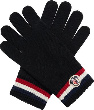 Moncler Accessoires, Heren, Zwart, XL, Wol, Wollen handschoenen