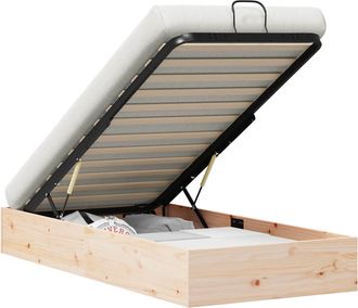 vidaXL Estructura De Cama Ottoman Con Almacenamiento Natural Vidaxl