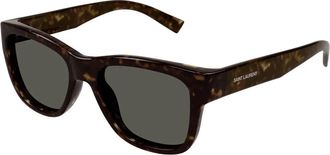 Saint Laurent Vintage Ronde Zonnebril SL 674 - unisex - Zonnebrillen - Bruin - 54 MM - Accessoires