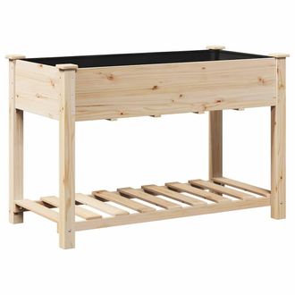 vidaXL Vidaxl - Maceta Para Jard&iacute;n Con Estante Beige 115 X 59 X 76.5 Cm
