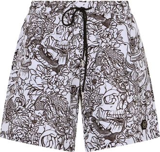 Philipp Plein Zwemshorts Skull All-Over - Heren - Strandmode - Veelkleurig - S - Polyester - Badmode