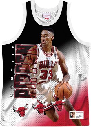 Mitchell & Ness x NBA Chicago Bulls Behind The Back Jersey Scottie Pippen 33 MSTKMI19002-CBUWHITSPI