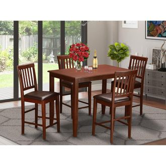 East West Furniture 5 Pc counter height Dining set-high Table and 4 Kitchen Chairs