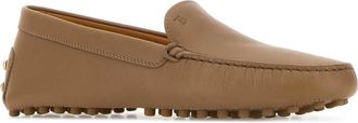 Tod's Womens Gommino 22 Loafer Beige Leather