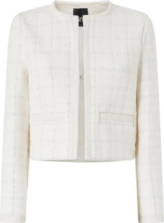 Pinko Casual Wit Katoen Polyester Jas - Dames - Blazers - Wit - XL - Katoen - Jassen