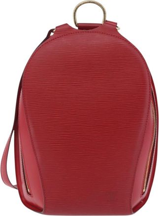 Louis Vuitton Mabillon Epi Leather Red Leather Backpack Bag (Pre-Owned)
