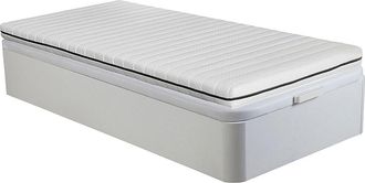 Vente-Unique Conjunto de canap&eacute; abatible blanco + colch&oacute;n de espuma desenfundable de 10 cm de grosor - NASUS de YSM&Eacute;E