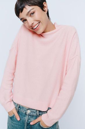 Pilcro Alani 100% Cashmere Mock-Neck Sweater