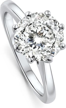 Pompeii3 Certified 3Ct Portuguese Cut Diamond Engagement Ring 14k White Gold Lab Grown