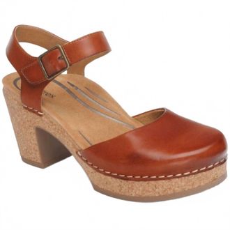 Aetrex Womens Finley Closed Toe Heel In Cognac