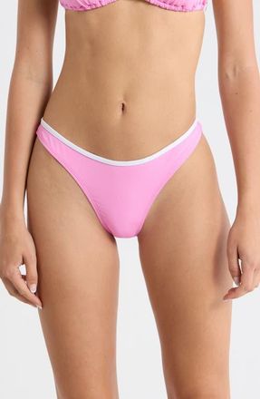 Rip Curl Classic Surf High Leg Bikini Bottoms in Fuchsia at Nordstrom, Size X-Large