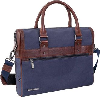 Boarding Pass The Toronto 16In Canvas & Leather Briefcase