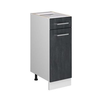 Vicco Mueble Bajo De Cocina R-line, Hormig&oacute;n Negro, 30 Cm Sin Encimera Vicco